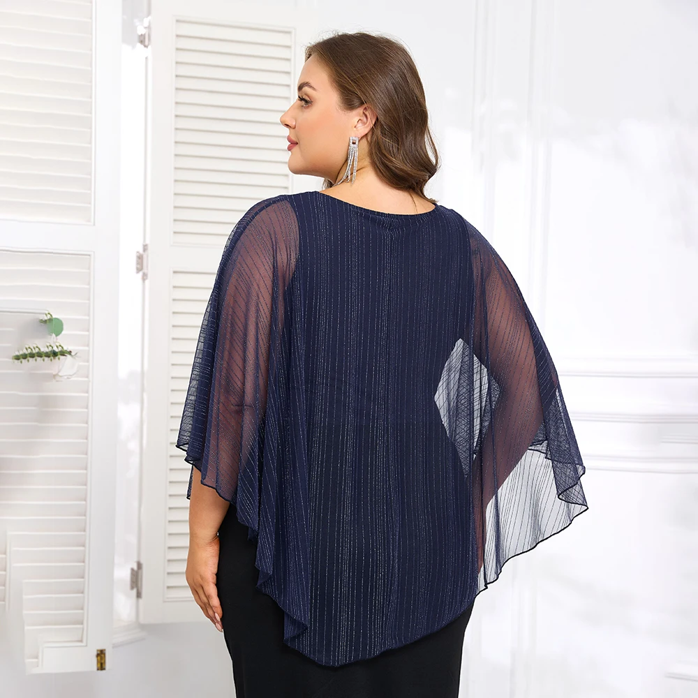 Damskie koszulki Plus Size O-Neck Solid Loose Tops Summer Chiffon Shirts Tee Shirt Duży rozmiar Pullover Top 4XL 5XL 6XL