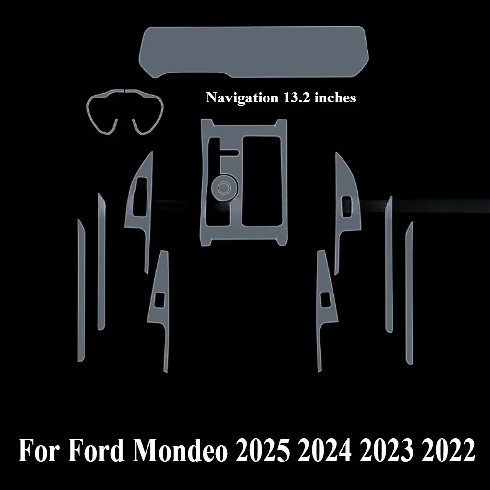 

Защитная пленка для Ford Mondeo 2025 2024 2023 2022, аксессуары для интерьера, прозрачная панель шестерни из ТПУ, навигационная центральная консоль PPF