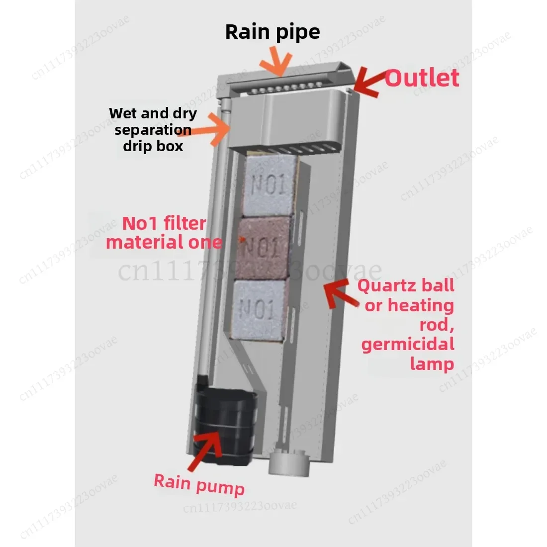 L-Upgraded Dry Wet Separation Drip Box Filter System for Xiaomi Smart Aquarium 2 Modified Filtration Tank Accessories Parts