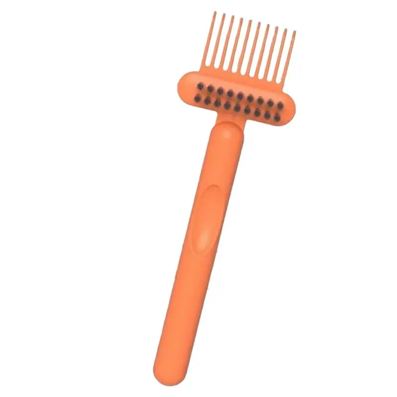 AEE2-Dual-Action Brosse nettoyante pour cheveux, outil de nettoyage ergonomique pour la maison et le salon, idéal pour les voyages et un usage professionnel