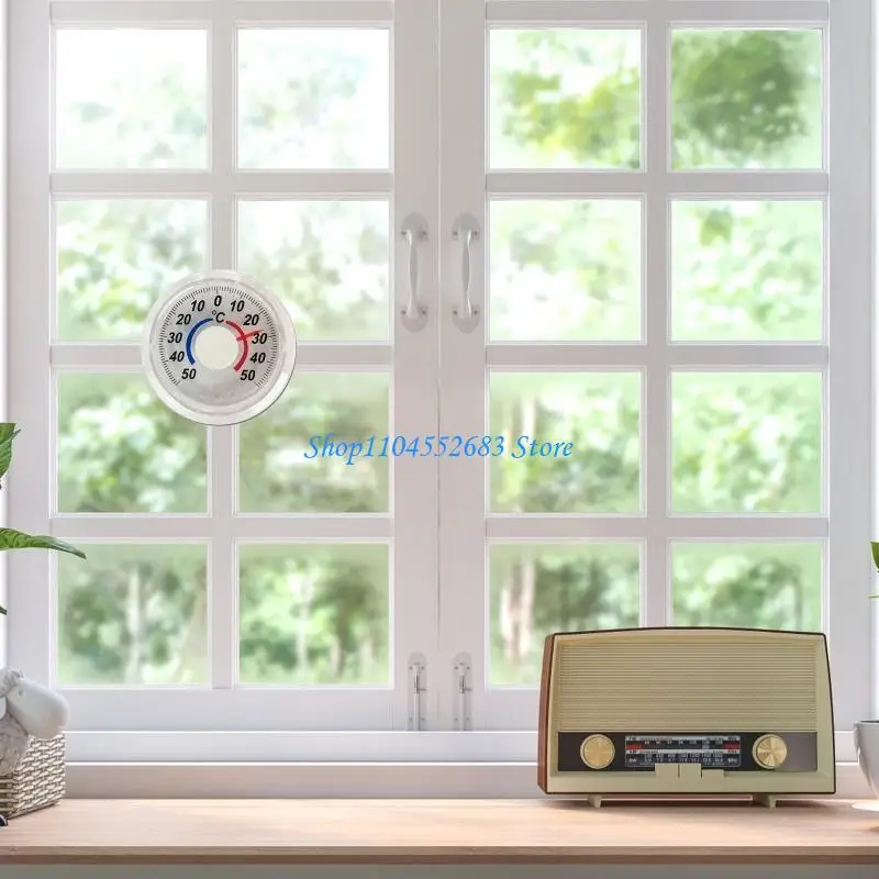 

Y6GD Round Plastic Door & Window Thermometers Outdoor Door Window Thermometers Pointer