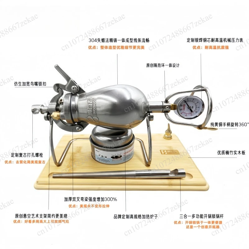 

Stainless steel hand popcorn machine, household mini grain amplifier