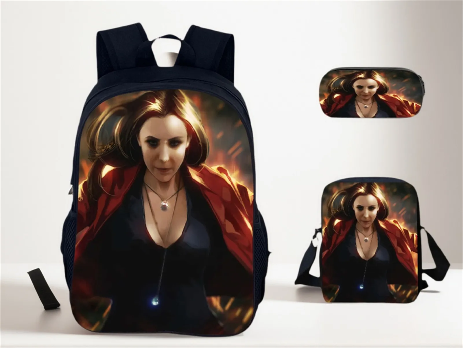 

Unisex Children Scarlet Witch Classic Backpack,Lightweight School Bookbag and Pencil Box,Shoulder Bag 3Pcs Set