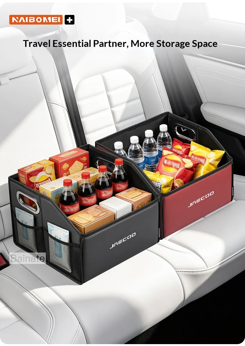 Auto-Kofferraum-Aufbewahrungsbox, für Jaecoo J7 7 J8 5 J5 8 J9 Phev 2025 2026, Leder-Aufbewahrungsbox, Faltbarer Organizer Auto-Zubehör – Detail 4
