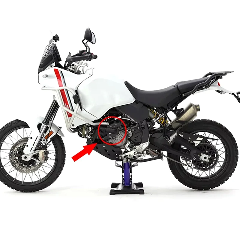 A23Q-دراجة نارية مضخة مياه معدات الحماية ل دوكاتي الصحراء X 2022 2023 غطاء المحرك الجانبي الملحقات #4