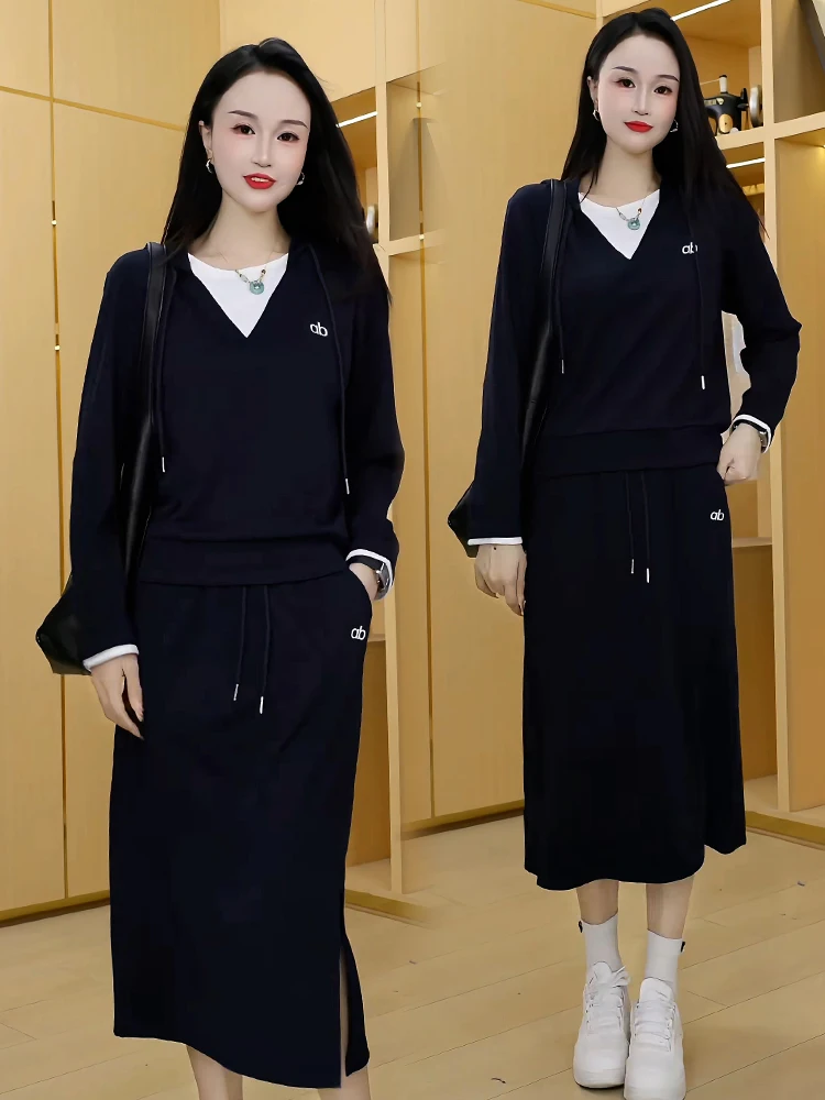 Casual hoge taille rokset voor dames Sli Agel Uniek Mooi Herfst Faion Ensemble Ademend Midweight