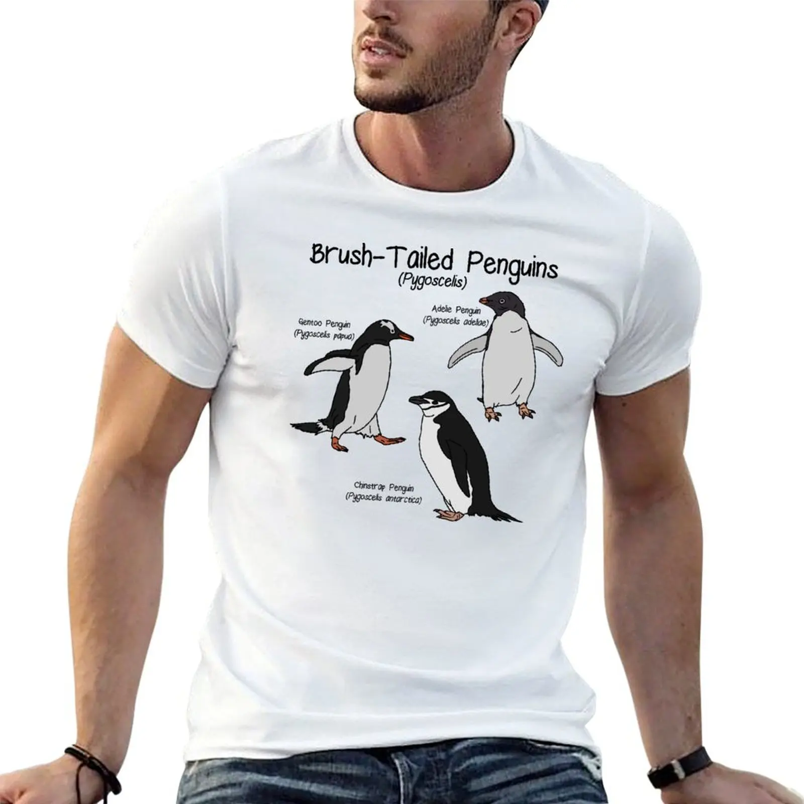 Brush-Tailed Penguins T-Shirt cotton t shirts man 100% funny t shirts cotton T-Shirt