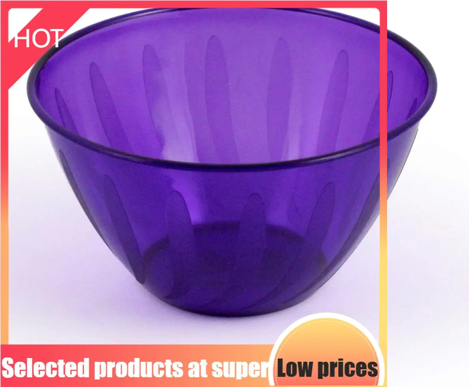 Special Offer Purple Plastic Small Bowl (24 oz.) 1 Pc. - Chic Swirls Den, Peect for Dinner Parties, Events, Gatherings