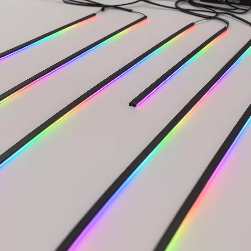 18-in-1 22-in-1 Car Ambient Light, RGB Chaser LED Acrylic Strips APP Independent Control Per Door, CE RoHS