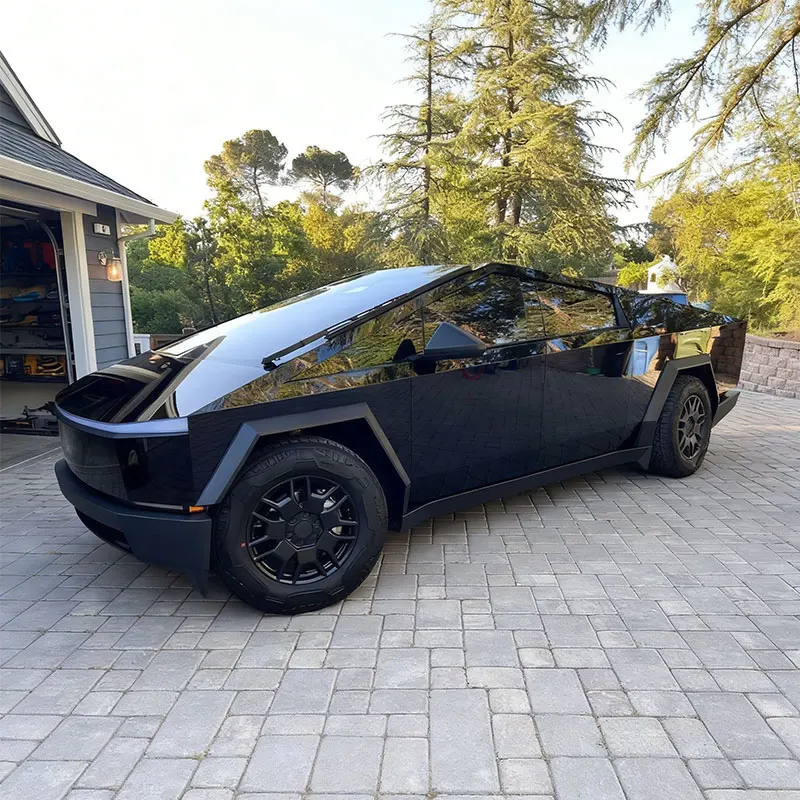 For Tesla Cybertruck PVC Car Protective Film DIY Full Vinyl Wrap Color Change Ultra Gloss Piano Black Anti-Scratch Kit Film