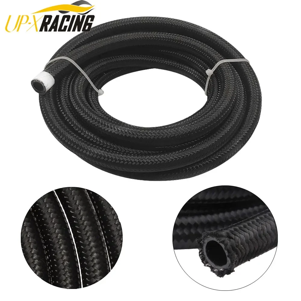 10FT(3meter) 20FT(6meter) AN6 AN8 AN10 Braide Oil Fuel Hose Line Braided Fuel Oil Hose NYLON Braided Stainless Steel