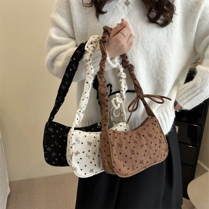 

Polished Commuting One Shoulder New Model In 2025 Cute Exquisite Maillard Style Shopping Bag Female Bag Fit For A Picnic