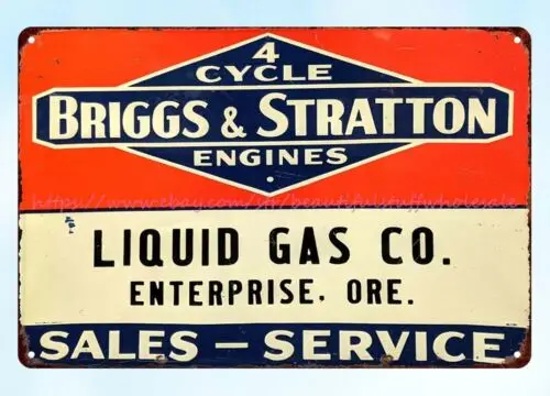 kitchen metal artwork BRIGGS & STRATTON ENGINES OREGON metal tin sign