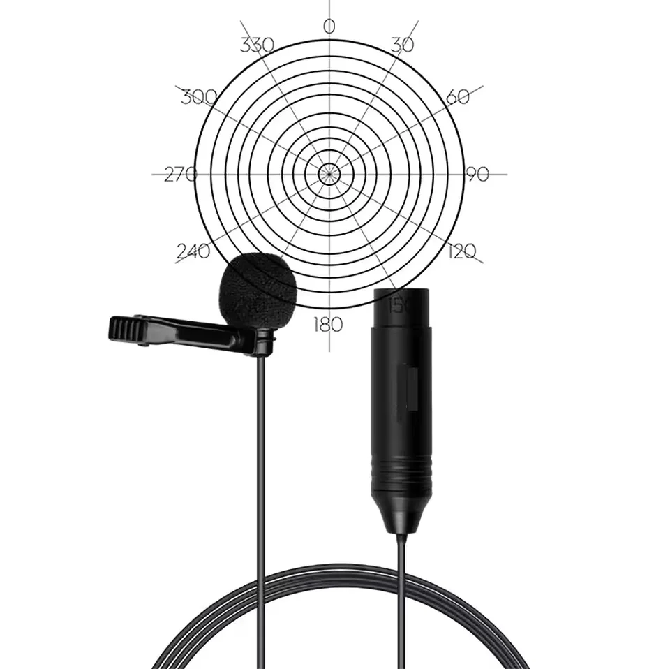 PRIMO EM272Z1 P48V Phantom Power XLR interface lapel microphone