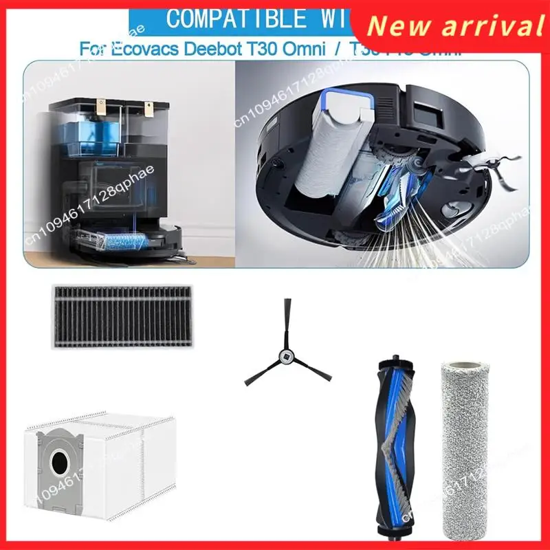 N89R ل ECOVACS DEBOT X8 Omni ، X8 PRO Omni جهاز آلي لتنظيف الأتربة فرشاة جانبية رئيسية فلتر Hepa أكياس الغبار استبدال أجزاء