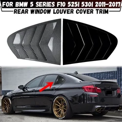 Car Rear Louver Window Side Shutter Cover Trim Sticker Vent Scoop For BMW 5 Series F10 525i 530i 2011-2017 Car Styling