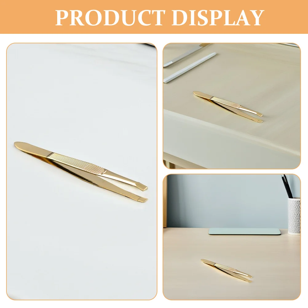 2 stuks roestvrijstalen wenkbrauwpincet vergulde precisieverzorgingsgereedschappen wimperverlenging multifunctionele pincetset voor