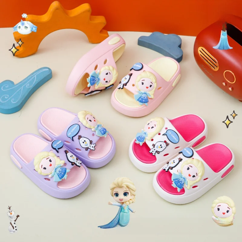 

Kids'Casual Shoes Slippers Princess Beach shoes EVA Summer Shoes For Girls Soft Bottom Anti-slip Purple Pink Shoes Size 24-35