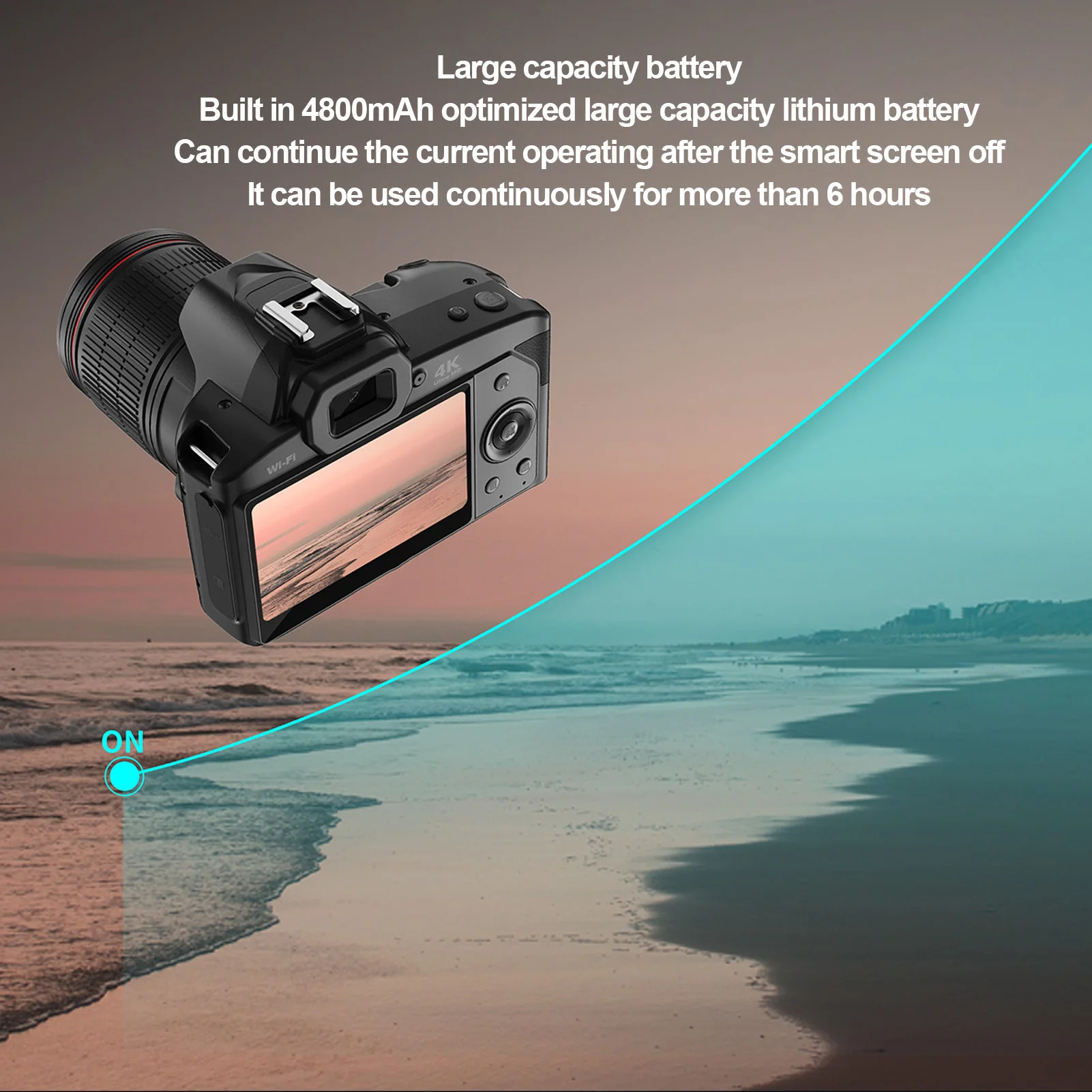 كاميرا رقمية بدقة 4K بدقة 64 ميجابكسل - شاشة IPS مقاس 3 بوصات، تكبير 16x، رؤية ليلية، كاميرات مزدوجة لاسلكية، بطاقة ذاكرة سعة 32 جيجابايت