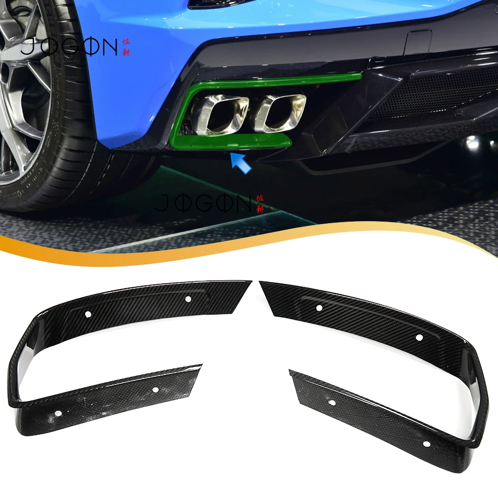 

For Cheverolet Corvette C8 Stingray Z51 2020-2026 Car Tail Rear Exhaust Tips Trim Cover Carbon Fiber Exterior Accessories
