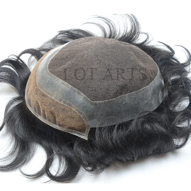 Stock Toupee 8x10 6inch Human Hair   Full  Lace  For Men