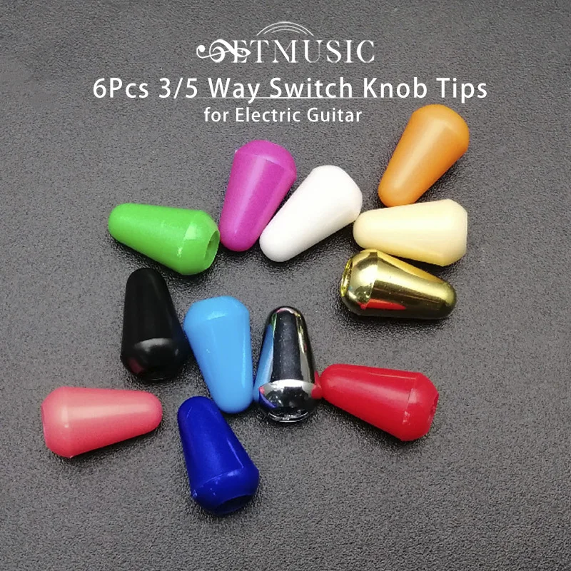 6pcs Muilty Color 3way 5way Plastic Guitar Toggle Switch Tip Hats for Electric Guitar