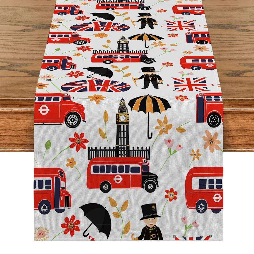 

London Construction Soldiers Table Runners Dresser Table Decor Reusable Kitchen Dining Table Runner Party Decor