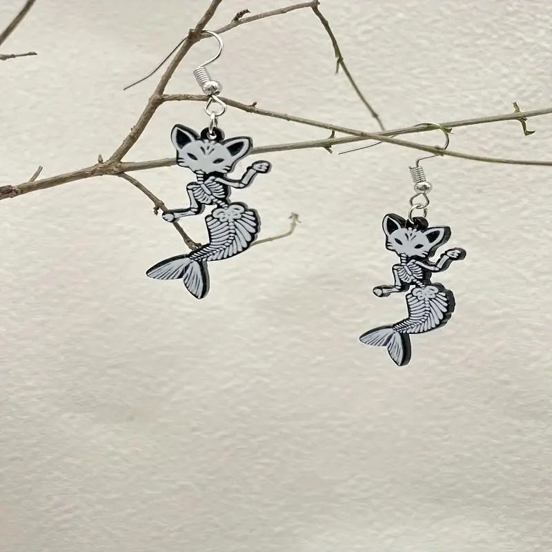 Cross-border wholesale European and American Halloween series earrings scary funny cat earrings stud