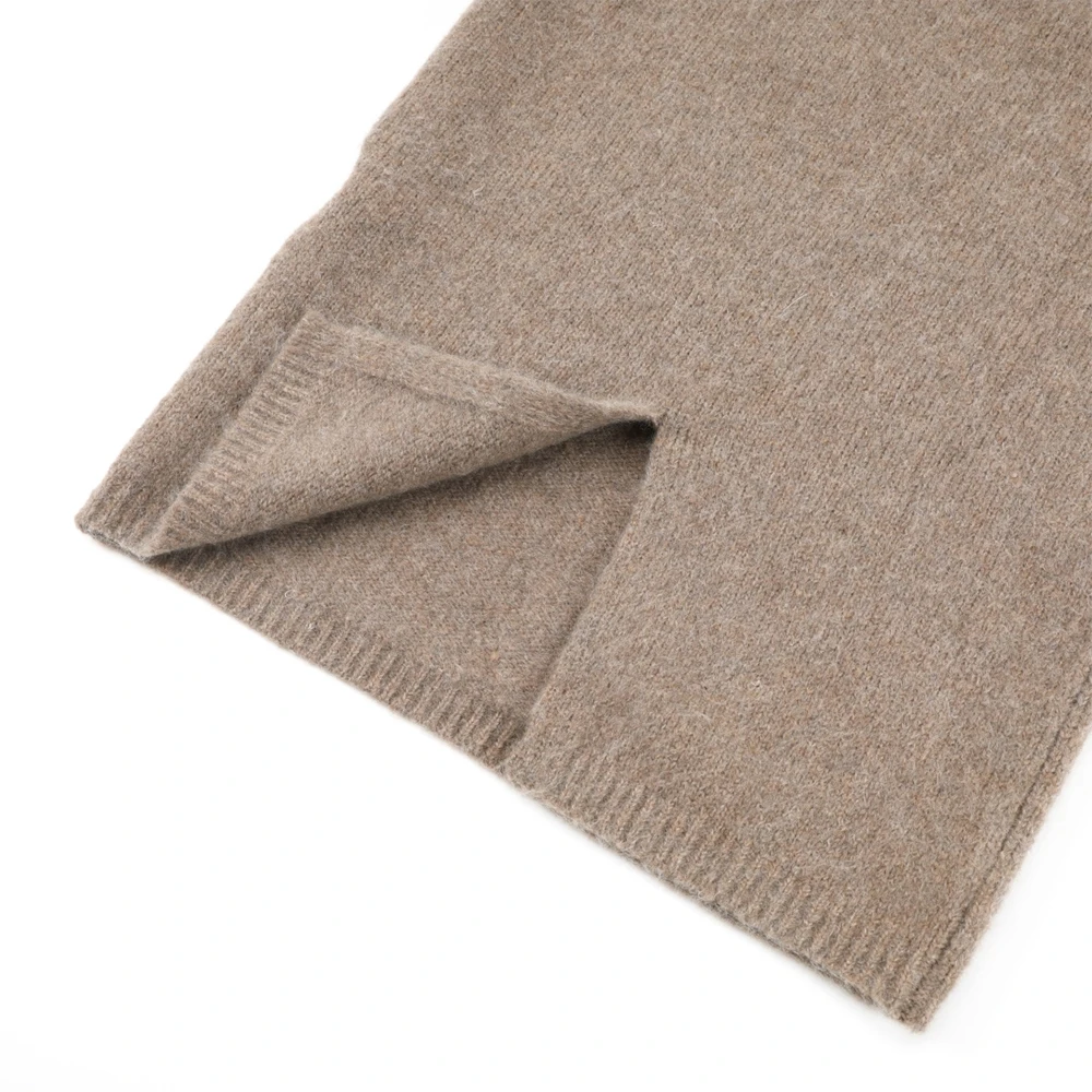 Damenrock aus Wollmischung, eleganter, hoch taillierter, gerader Rock mit Rückenschlitz, kann mit einem Oberteil 2025, Winterneu gepaart werden