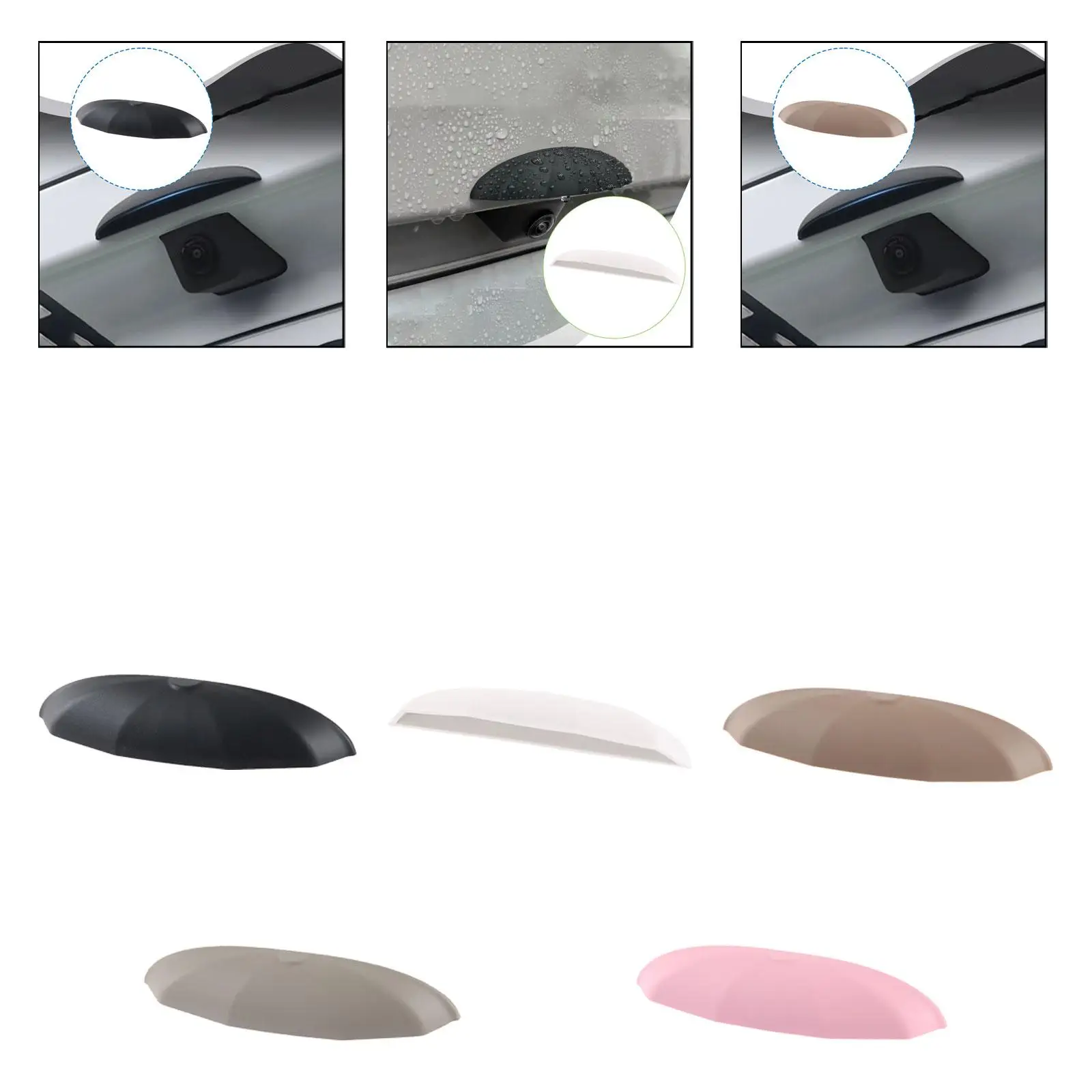 High Performance Rearview Camera Protective Cap Silicone Rain Shield Replacement Part for Universal Car Bumper Protector