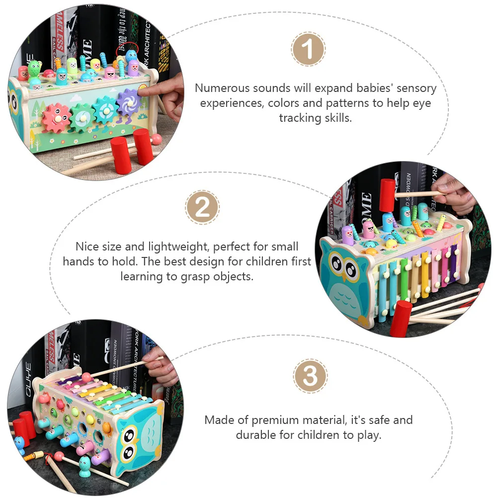 مجموعة واحدة من لعبة فوز المطرقة الخشبية المثالية لحفلات أعياد الميلاد وعيد الميلاد والتطوير التفاعلي هدية لعبة فوز الطفل