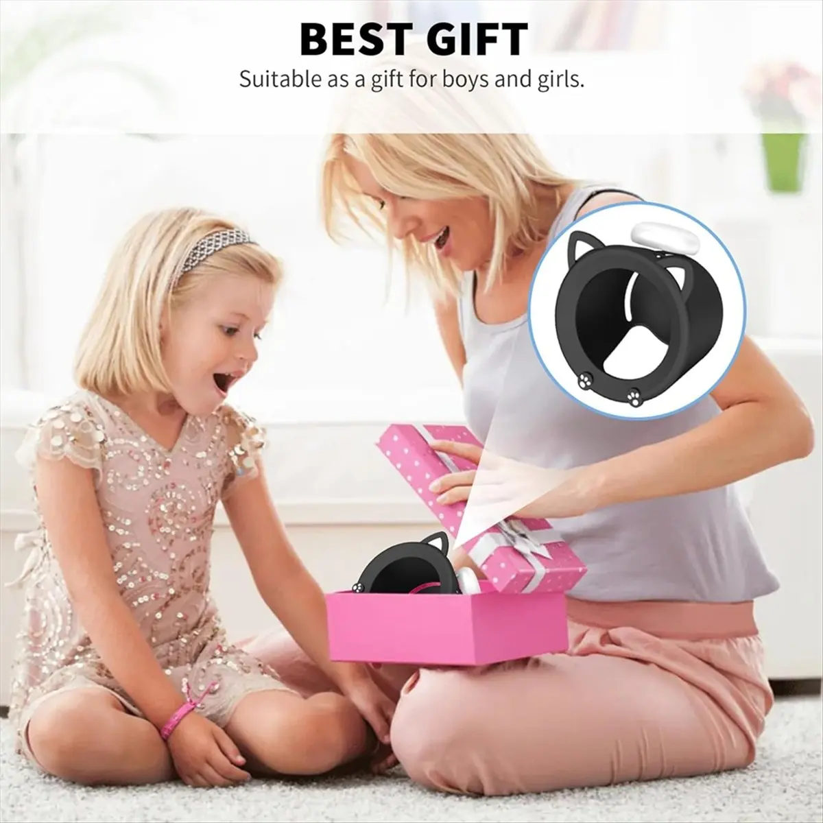 A86G NEW Cute Funny Kawaii Cartoon Silicone Case Cover for Sound Clock Alarmo, Anti-Scratch Shockproof Clock Protective