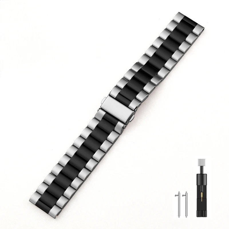 حزام معدني 22 ملم لـ Garmin Forerunner 265 Music 255 965 955 سوار معصم قابل للتعديل Correa لـ Garmin Vivoactive 4/Venu 3 2 حزام