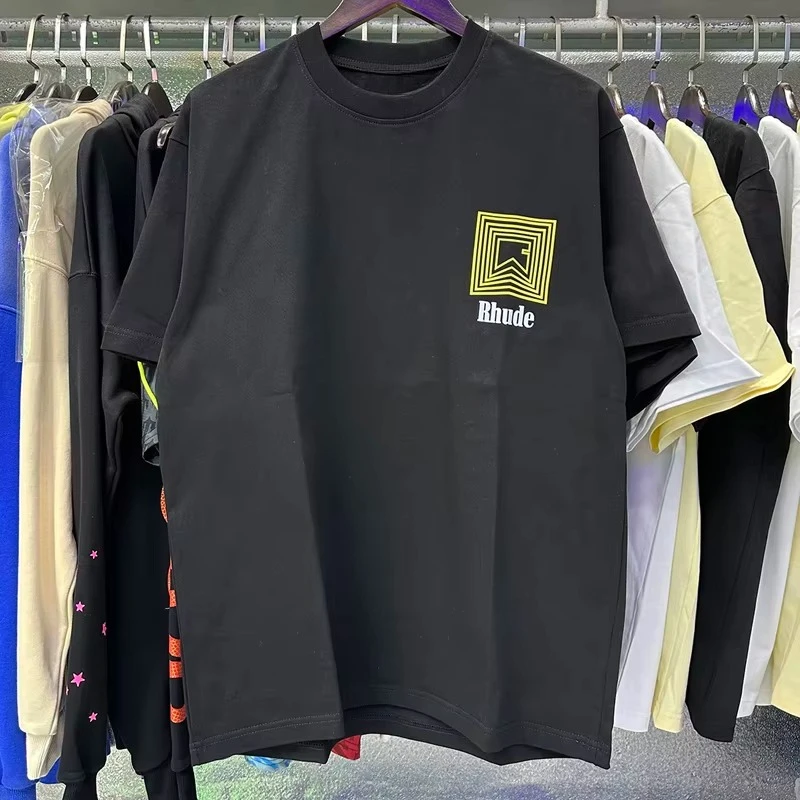 2026 Men Vintage Letter Back Front Double Side Text Print Oversized Loose Dark Gray Short Sleeve Streetwear Tee For Male Outfit