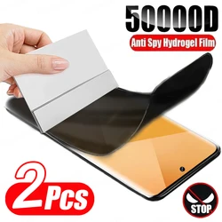 삼성 갤럭시 S9 S10 S20 FE S21 Plus S22 S23 24 Ultra Note 10 20 개인 정보 보호 필름 용 2PCS 안티 스파이 하이드로지 필름 화면 보호기