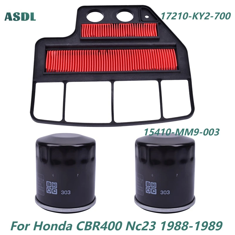 

Motorcycle Air Filter and Oil Filter Element Kits for Honda Motorcycle CBR400 NC23 1988-1989 CBR 400 NC 23 Air Intake Fuel Parts