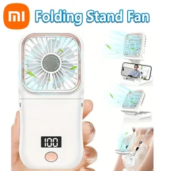 Xiaomi tragbarer Lüfter hängender Hals lüfter Handheld USB-Aufladung 3000mah 180 ° klappbarer Desktop-Luftkühl ventilator Not strom versorgung