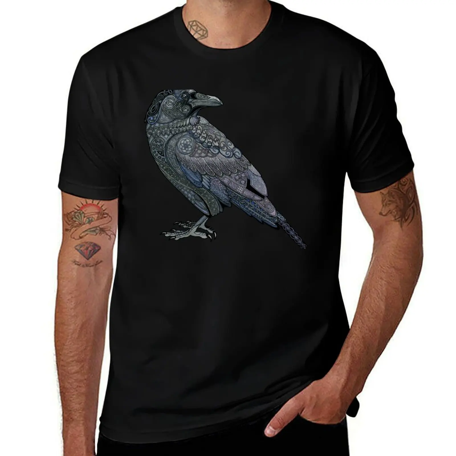 

Celtic Raven T-Shirt man t shirt cotton high quality t shirt for man T-Shirt