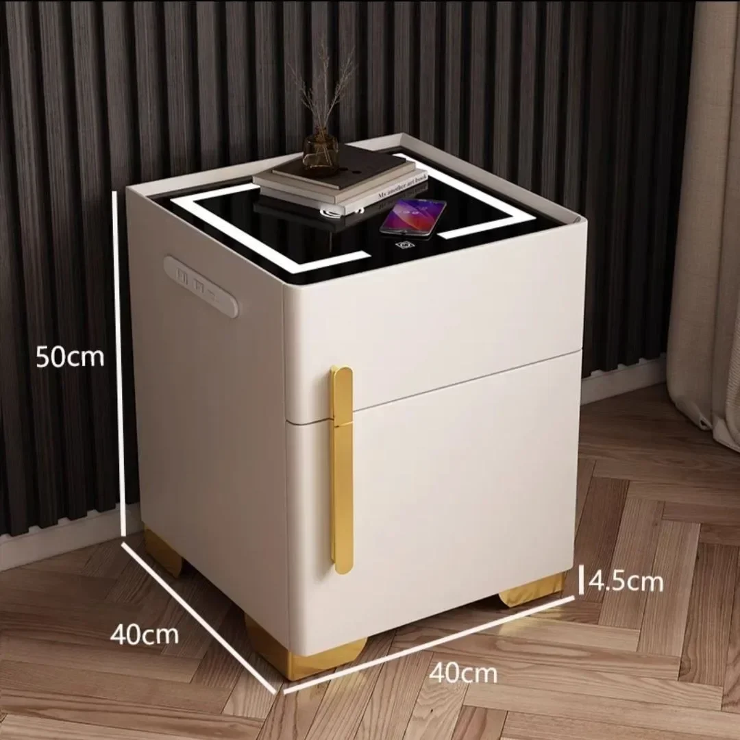 Smart bedside table, safe, integrated, simple and modern small apartment storage cabinet, multi-functional safe, bedside cabinet