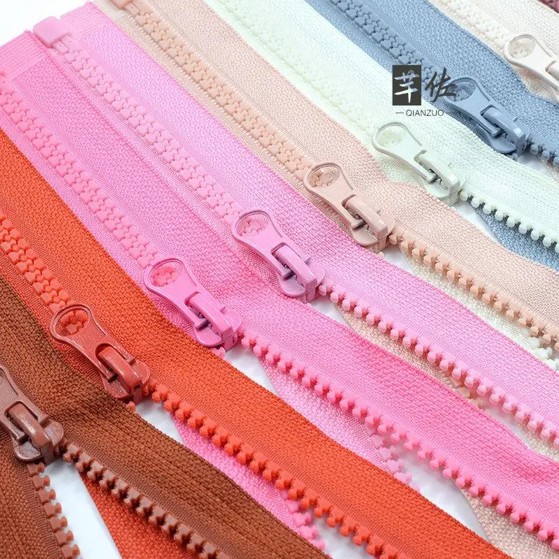 

Розовая кофта-кардиган с высоким воротником на молнии, длинное пальто, детская верхняя одежда, двусторонняя молния, аксессуары для шитья и рукоделия