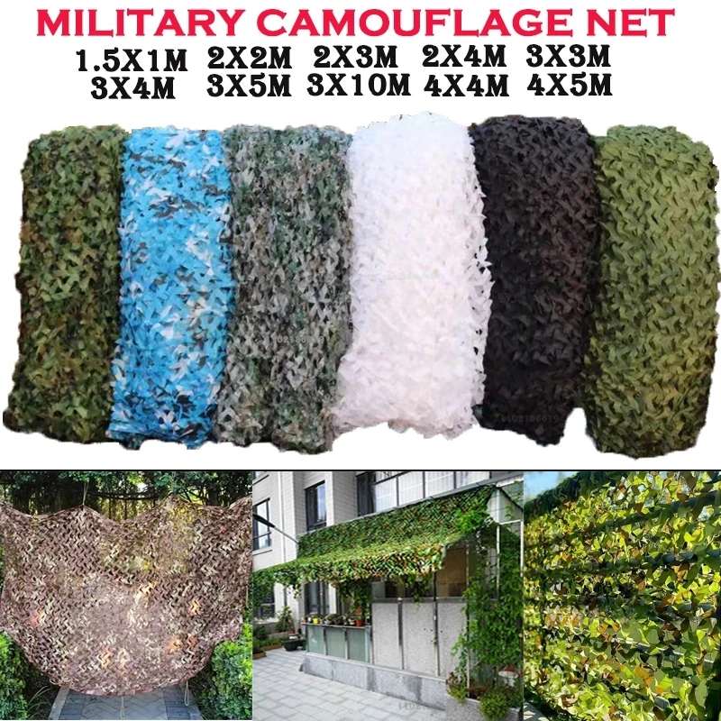 

Reinforced camouflage netting Military camouflage netting Hunting camouflage netting Military car camouflage netting White Green