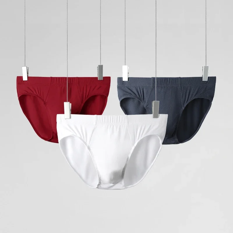 

1pc Bejirog men's underwear. Thin and sexy in summer, made of modal. Small briefs, breathable, solid - colored. Plus - size