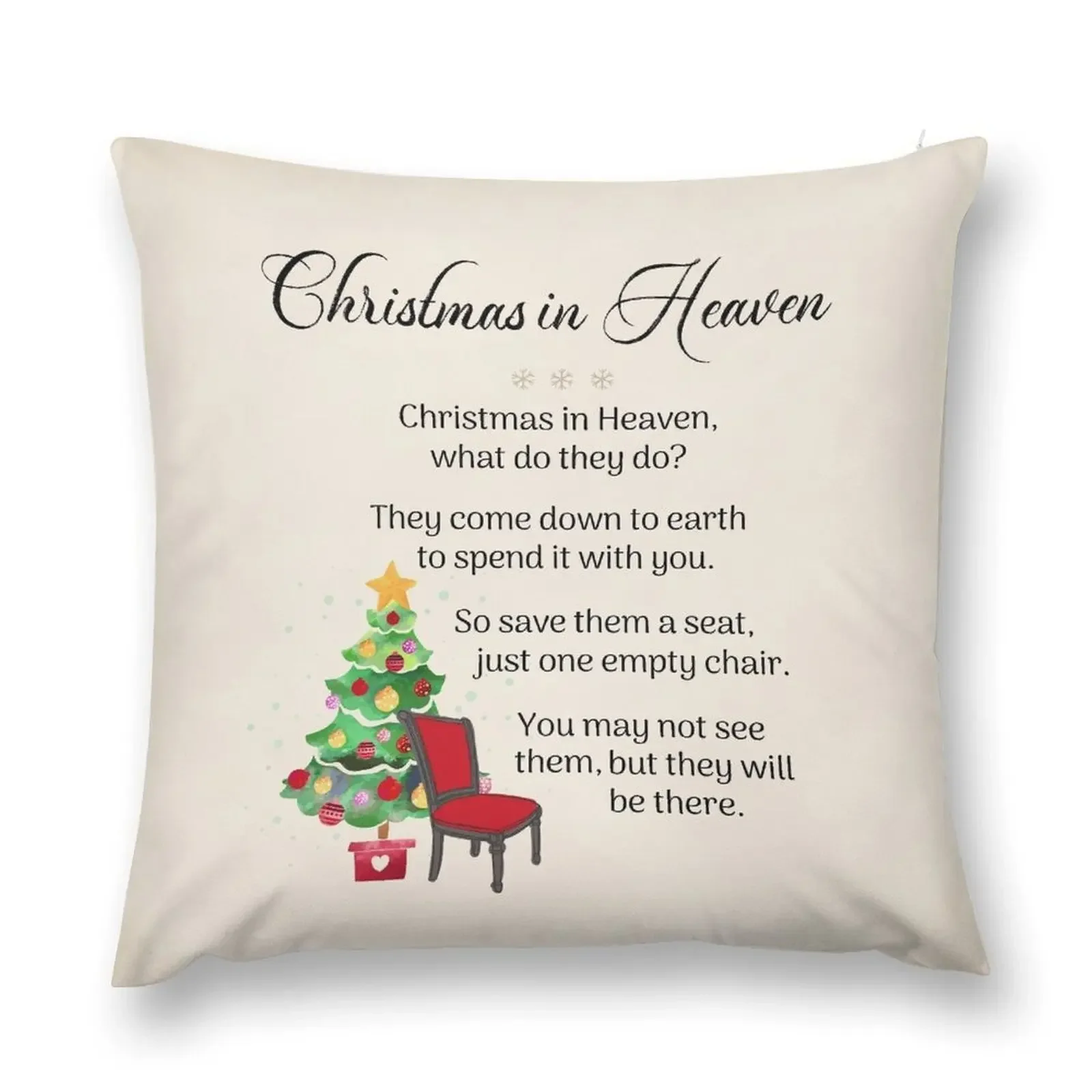 

Christmas In Heaven Throw Pillow Cushions For Decorative Sofa Cushions luxury decor pillow