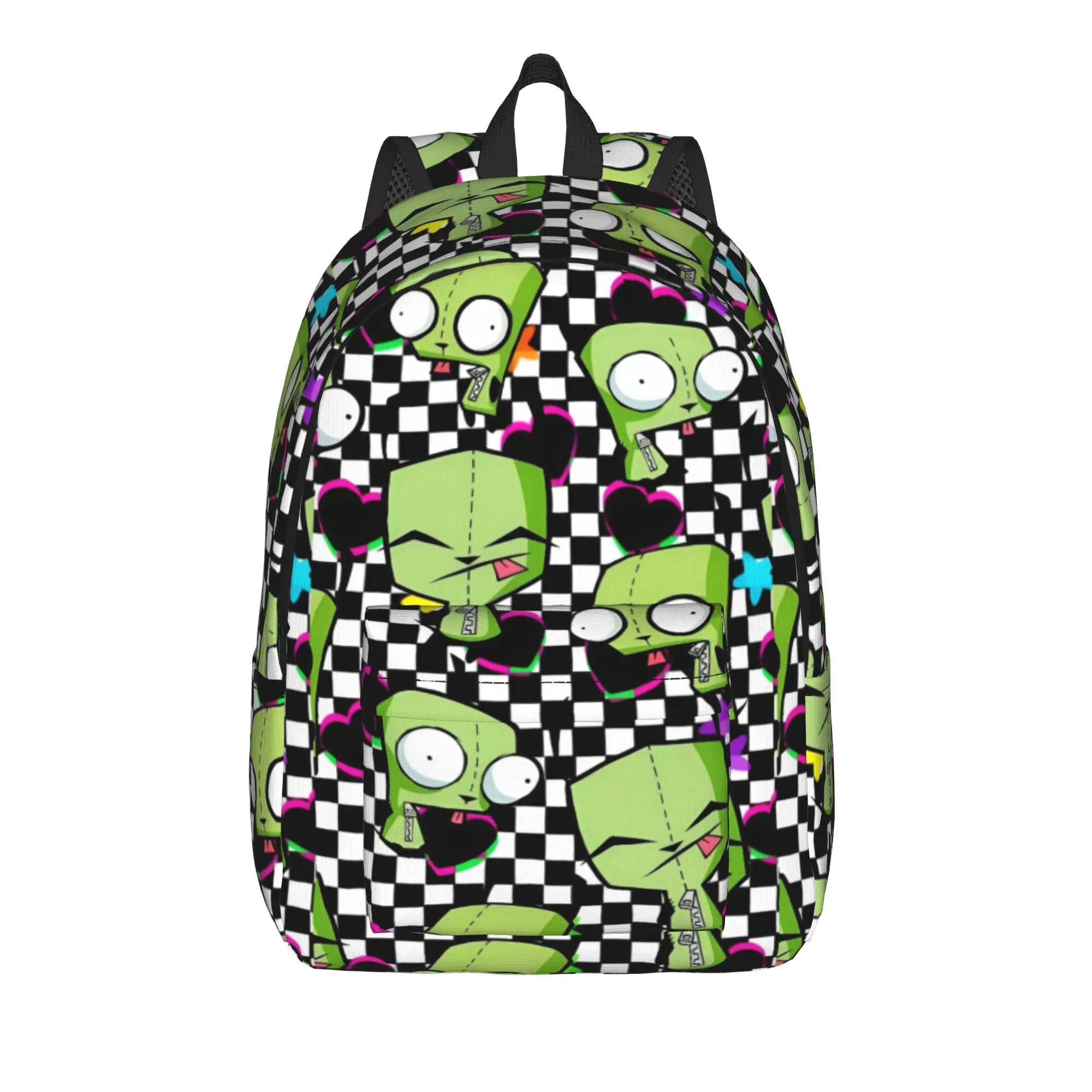 Cute Invaders Zims Cartoon  Teenage Backpack Sports High School Work Daypack for Men Women Laptop Computer Shoulder Bag