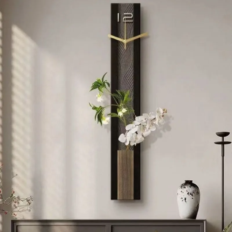 Rectangle Carve Living Room Wall Clocks Noiseless Vintage Luxury Creative Bedroom Wall Clock Modern Unique Art Home Decoration