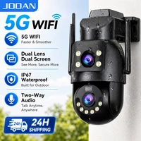 Jooan 5K 8MP Dual Lens Dual Screen 5G IP Camera Wifi PTZ Outdoor AI Auto Tracking Two-way Audio CCTV Video Home Surveillance Cam