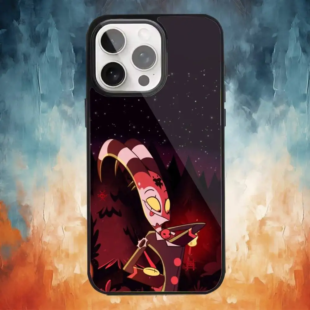 حافظة هاتف H-Helluva Boss Anime لهاتف iPhone17,16,15,14,13,12,11 Plus، Pro Max Magnetic للشحن اللاسلكي Magsafe