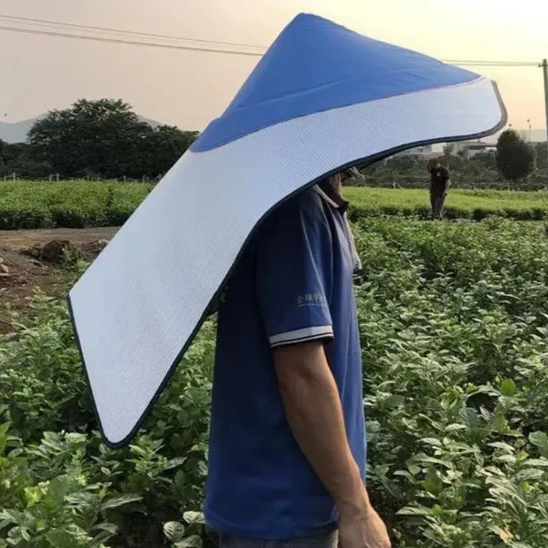 

Sunscreen Hat Pointed Cap Cover Sun Protection Heat Insulation Tea Removal Rainproof Parasol Outdoor Camping Sunshade Headgear