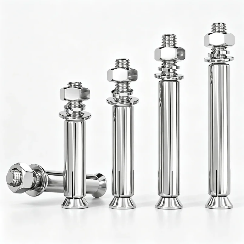 M6 M8 M10 304 Stainless Steel Sleeve Anchor Expansion Bolt, External Hex Nut Expansion Screw for Concrete Wall Masonry Fastener