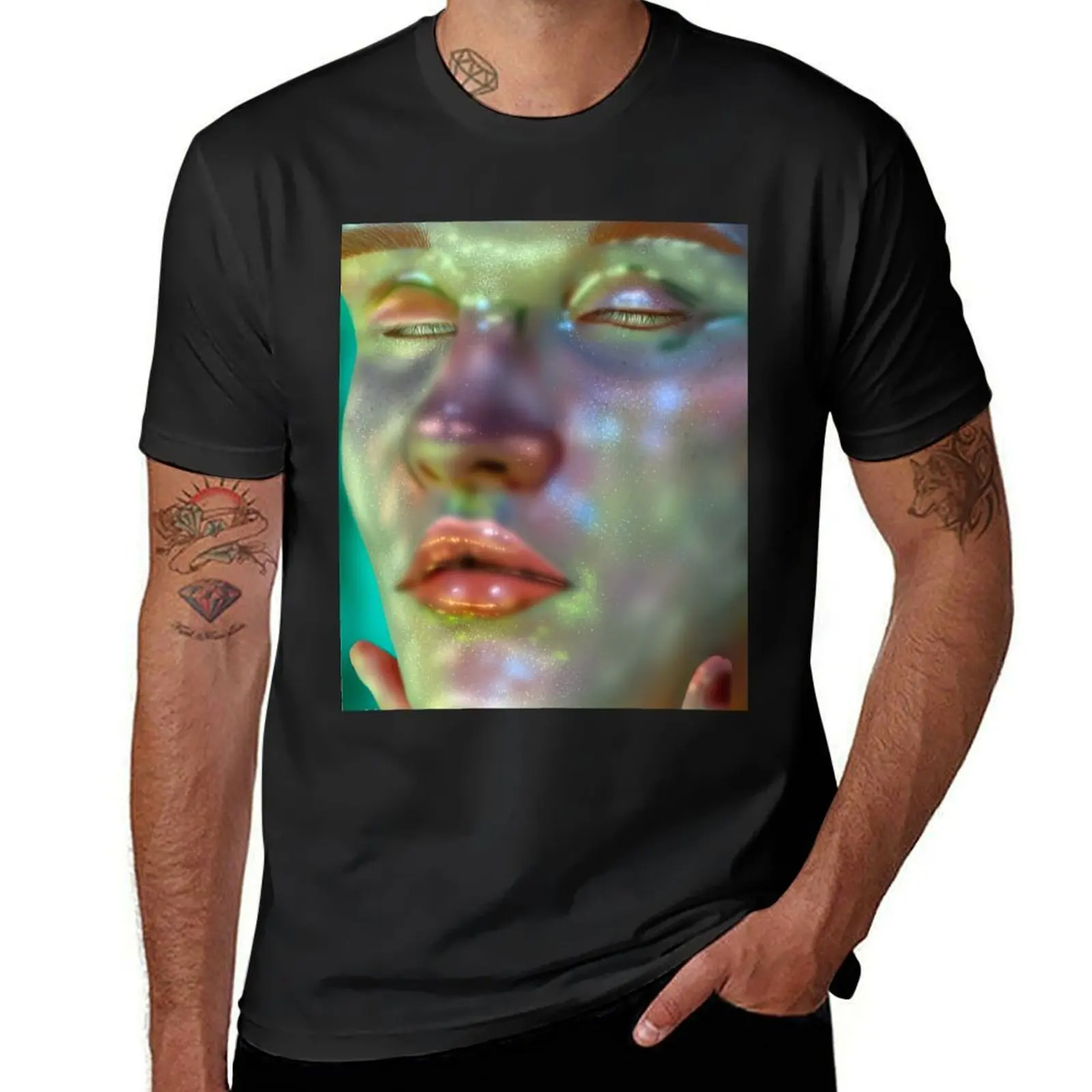 

Glitter & Shiny T-Shirt blacks Blouse vintage clothes heavyweights mens t shirt graphic
